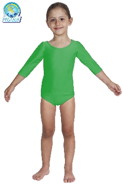 BODY DANZA IN LYCRA MANICA TRE QUARTI VERDE BABY